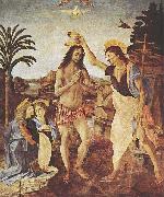 LEONARDO da Vinci The Baptism of Christ oil painting